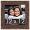 12x12 Brown Wide Bamboo Picture Frame - UV Acrylic, Foam Board Backing, Hanging Hardware